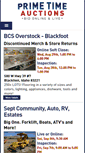 Mobile Screenshot of primetimeauctions.com