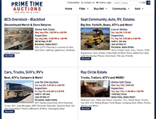 Tablet Screenshot of primetimeauctions.com